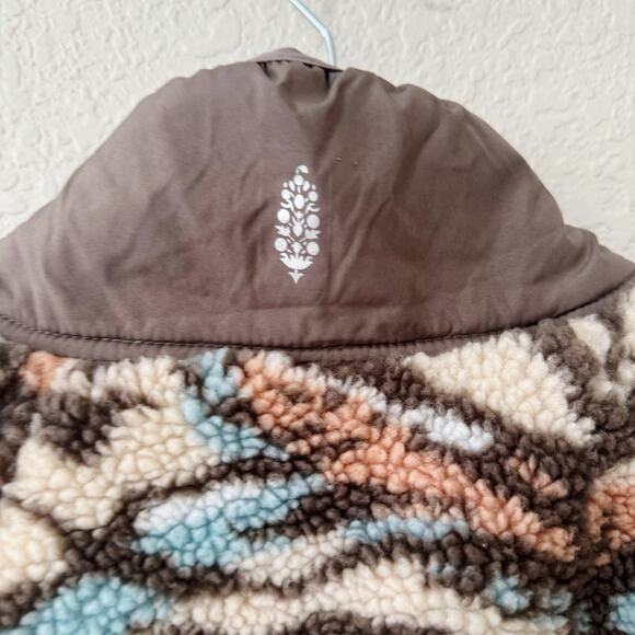 Free People Movement Hit The Slopes Fleece Pullover Desert Combo Size M - Picture 7 of 8